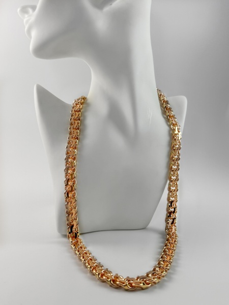 Цепь из красного золота, плетение «Бисмарк»